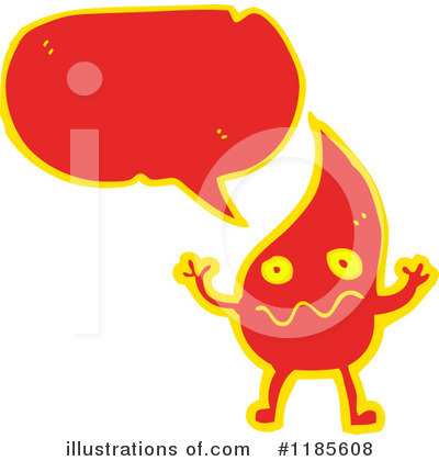 Royalty-Free (RF) Flame Mascot Clipart Illustration by lineartestpilot - Stock Sample #1185608