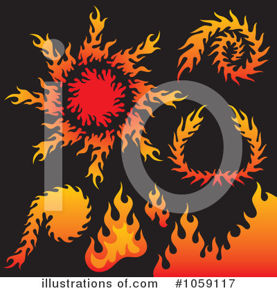 Royalty-Free (RF) Flames Clipart Illustration by Any Vector - Stock Sample #1059117