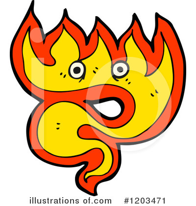 Royalty-Free (RF) Flames Clipart Illustration by lineartestpilot - Stock Sample #1203471