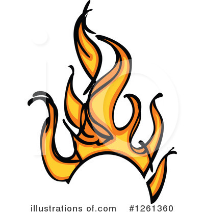 Royalty-Free (RF) Flames Clipart Illustration by Chromaco - Stock Sample #1261360