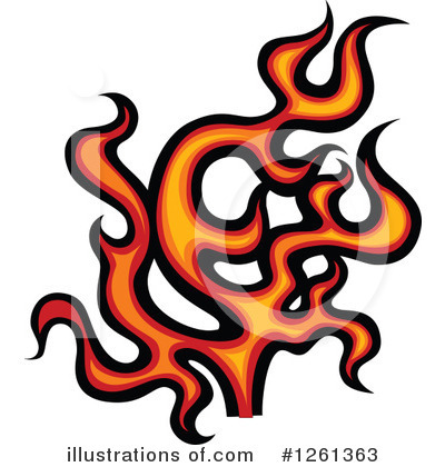 Royalty-Free (RF) Flames Clipart Illustration by Chromaco - Stock Sample #1261363