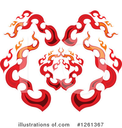 Royalty-Free (RF) Flames Clipart Illustration by Chromaco - Stock Sample #1261367