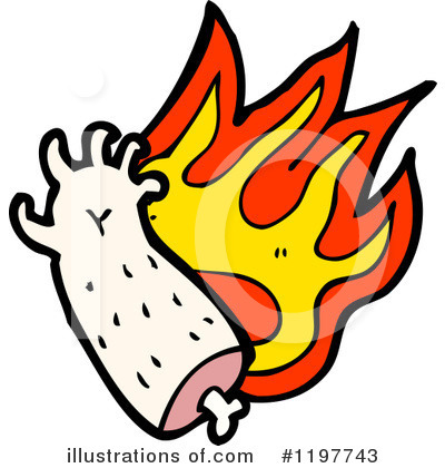 Royalty-Free (RF) Flaming Arm Clipart Illustration by lineartestpilot - Stock Sample #1197743