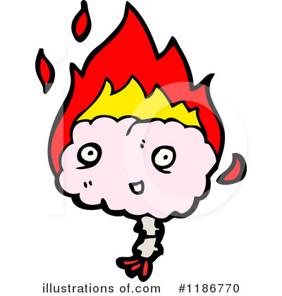 Royalty-Free (RF) Flaming Brain Clipart Illustration by lineartestpilot - Stock Sample #1186770