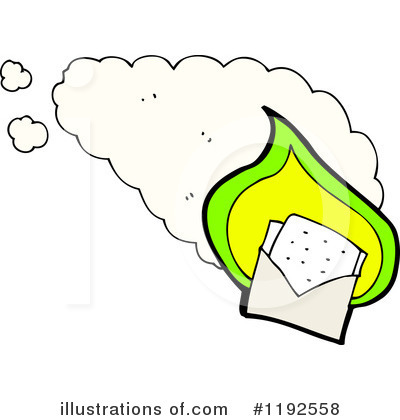 Royalty-Free (RF) Flaming Envelope Clipart Illustration by lineartestpilot - Stock Sample #1192558