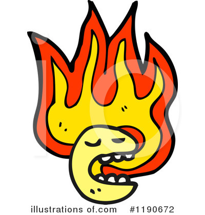 Royalty-Free (RF) Flaming Face Clipart Illustration by lineartestpilot - Stock Sample #1190672