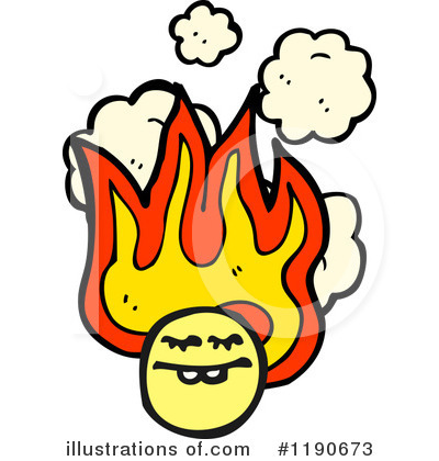Royalty-Free (RF) Flaming Face Clipart Illustration by lineartestpilot - Stock Sample #1190673