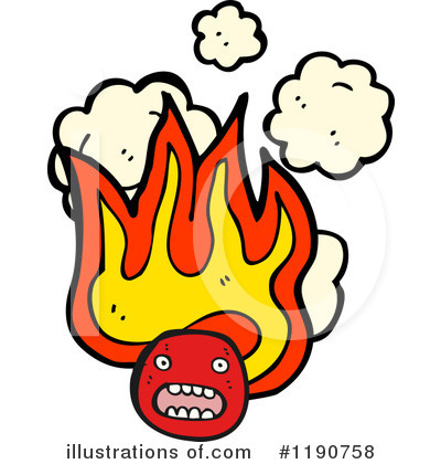Royalty-Free (RF) Flaming Face Clipart Illustration by lineartestpilot - Stock Sample #1190758