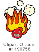Flaming Face Clipart #1190758 by lineartestpilot