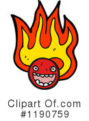 Flaming Face Clipart #1190759 by lineartestpilot