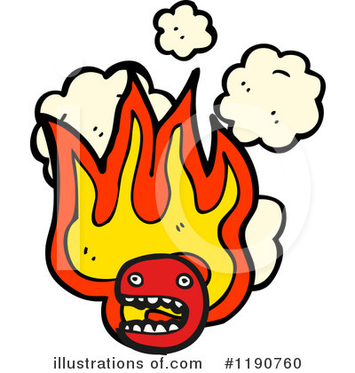 Royalty-Free (RF) Flaming Face Clipart Illustration by lineartestpilot - Stock Sample #1190760
