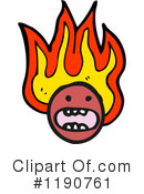 Flaming Face Clipart #1190761 by lineartestpilot
