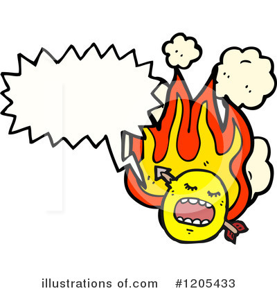 Royalty-Free (RF) Flaming Face Clipart Illustration by lineartestpilot - Stock Sample #1205433