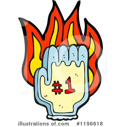 Royalty-Free (RF) Flaming Hand Clipart Illustration by lineartestpilot - Stock Sample #1196618