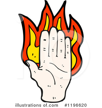Royalty-Free (RF) Flaming Hand Clipart Illustration by lineartestpilot - Stock Sample #1196620