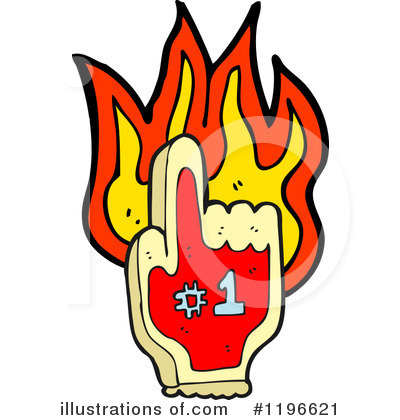 Royalty-Free (RF) Flaming Hand Clipart Illustration by lineartestpilot - Stock Sample #1196621
