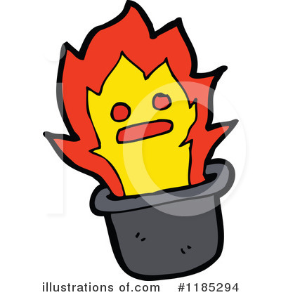 Royalty-Free (RF) Flaming Hat Clipart Illustration by lineartestpilot - Stock Sample #1185294