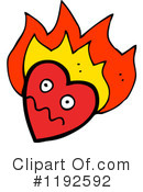 Flaming Heart Clipart #1192592 by lineartestpilot