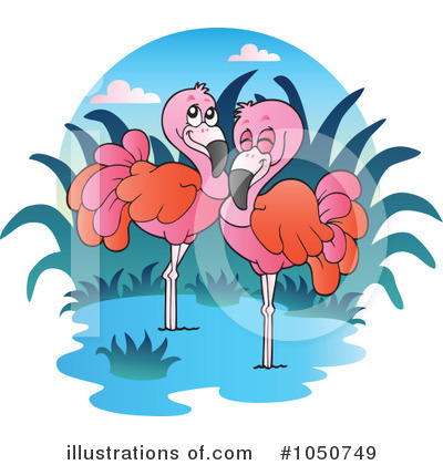 Royalty-Free (RF) Flamingo Clipart Illustration by visekart - Stock Sample #1050749