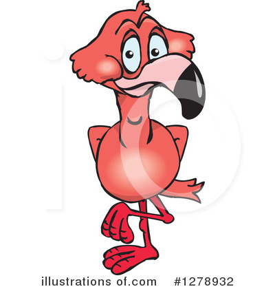 Royalty-Free (RF) Flamingo Clipart Illustration by Dennis Holmes Designs - Stock Sample #1278932