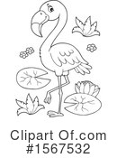 Flamingo Clipart #1567532 by visekart
