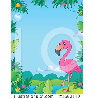 Royalty-Free (RF) Flamingo Clipart Illustration by visekart - Stock Sample #1580110