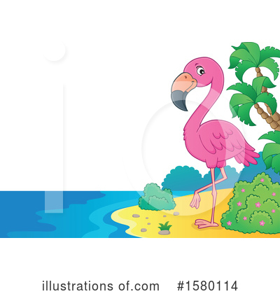Royalty-Free (RF) Flamingo Clipart Illustration by visekart - Stock Sample #1580114