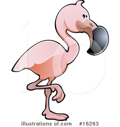 Pink Flamingo Clipart #16263 by AtStockIllustration