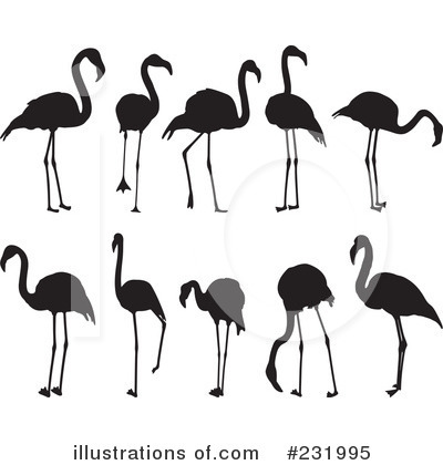 Royalty-Free (RF) Flamingo Clipart Illustration by Frisko - Stock Sample #231995