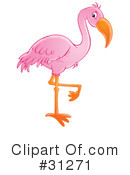 Flamingo Clipart #31271 by Alex Bannykh