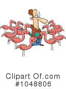 Flamingos Clipart #1048806 by toonaday