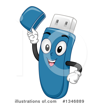 Royalty-Free (RF) Flash Drive Clipart Illustration by BNP Design Studio - Stock Sample #1346889