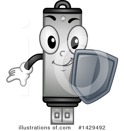 Royalty-Free (RF) Flash Drive Clipart Illustration by BNP Design Studio - Stock Sample #1429492