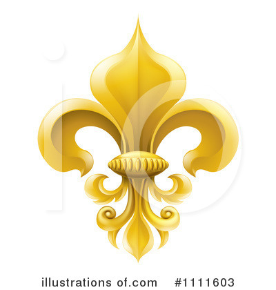 Royalty-Free (RF) Fleur De Lis Clipart Illustration by AtStockIllustration - Stock Sample #1111603