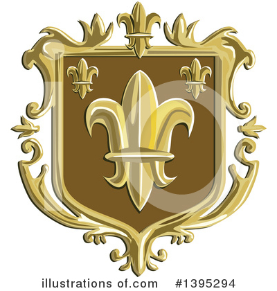 Royalty-Free (RF) Fleur De Lis Clipart Illustration by patrimonio - Stock Sample #1395294