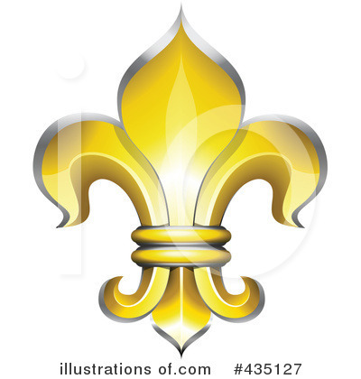 Royalty-Free (RF) Fleur De Lis Clipart Illustration by Oligo - Stock Sample #435127