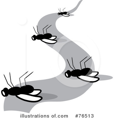 Royalty-Free (RF) Flies Clipart Illustration by Pams Clipart - Stock Sample #76513