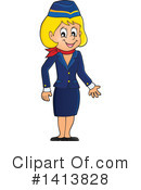 Flight Attendant Clipart #1413828 by visekart