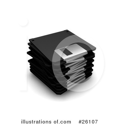 Royalty-Free (RF) Floppy Discs Clipart Illustration by KJ Pargeter - Stock Sample #26107