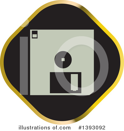 Royalty-Free (RF) Floppy Disk Clipart Illustration by Lal Perera - Stock Sample #1393092