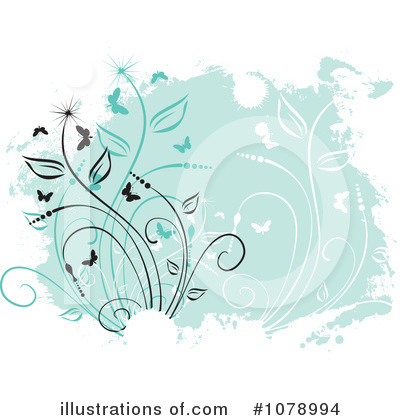 Royalty-Free (RF) Floral Background Clipart Illustration by KJ Pargeter - Stock Sample #1078994