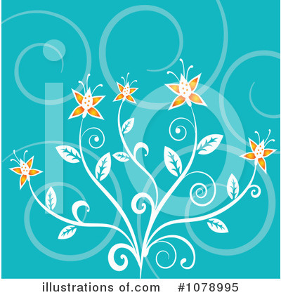Royalty-Free (RF) Floral Background Clipart Illustration by KJ Pargeter - Stock Sample #1078995