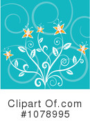 Floral Background Clipart #1078995 by KJ Pargeter