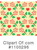 Floral Background Clipart #1100296 by Cherie Reve