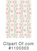 Floral Background Clipart #1100303 by Cherie Reve