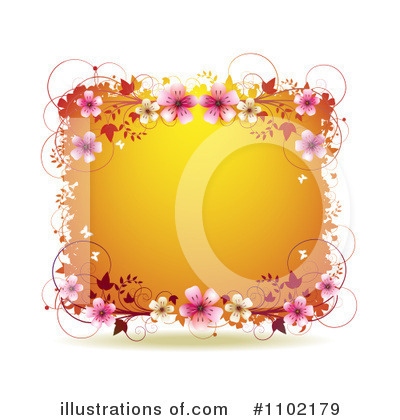 Royalty-Free (RF) Floral Background Clipart Illustration by merlinul - Stock Sample #1102179