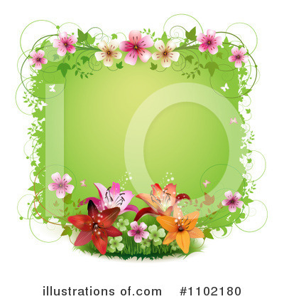 Royalty-Free (RF) Floral Background Clipart Illustration by merlinul - Stock Sample #1102180