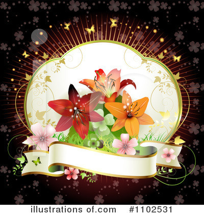 Royalty-Free (RF) Floral Background Clipart Illustration by merlinul - Stock Sample #1102531