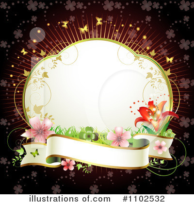 Royalty-Free (RF) Floral Background Clipart Illustration by merlinul - Stock Sample #1102532