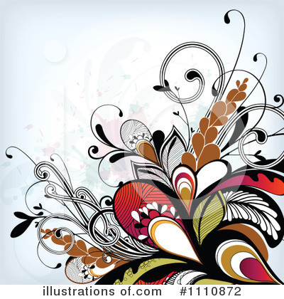 Royalty-Free (RF) Floral Background Clipart Illustration by OnFocusMedia - Stock Sample #1110872